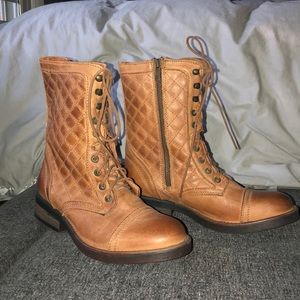 Steve Madden Cognac Leather Boots, Never Worn
